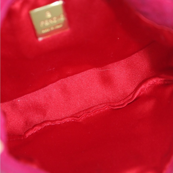 Fendi 💝 Pink Suede Mini Croissant Bag - Picture 7 of 10